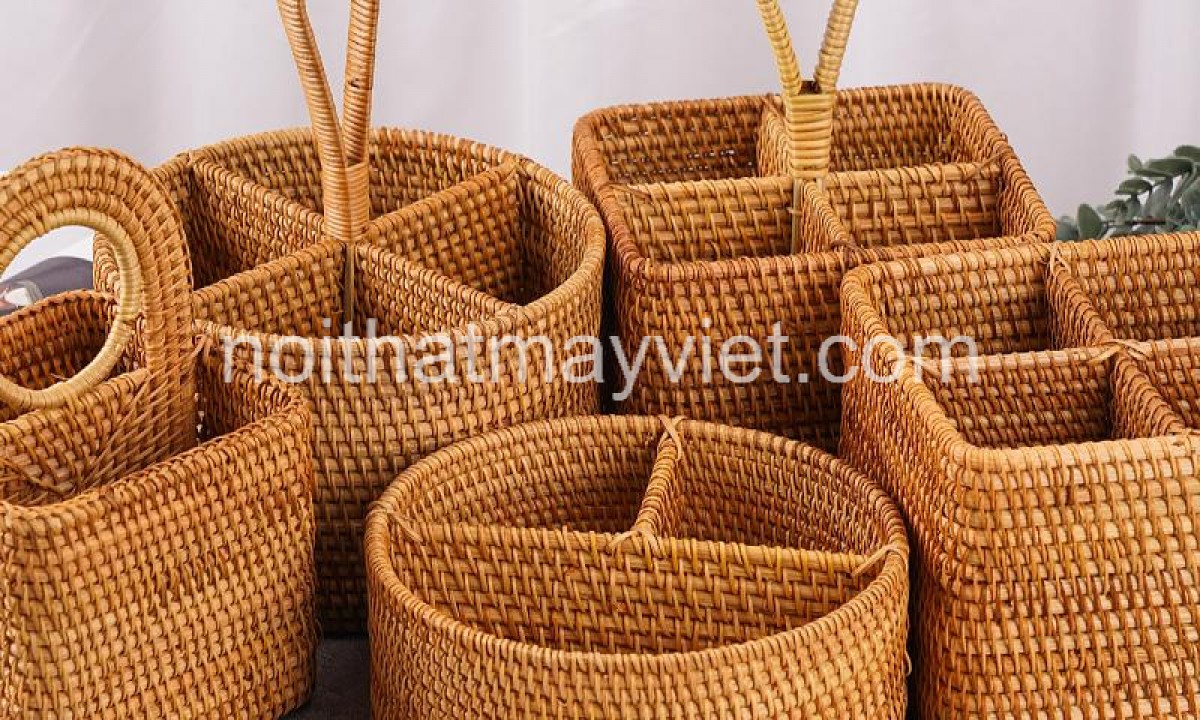 Khay Đựng Đồ Mây Tre KDMT0040